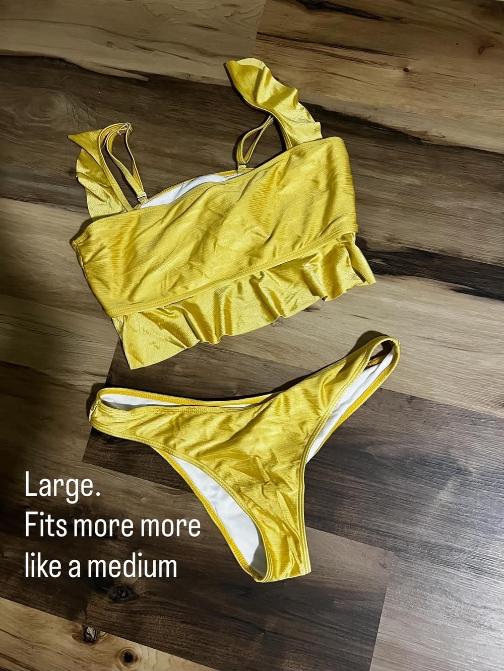Yellow Ruffled Bikini Set